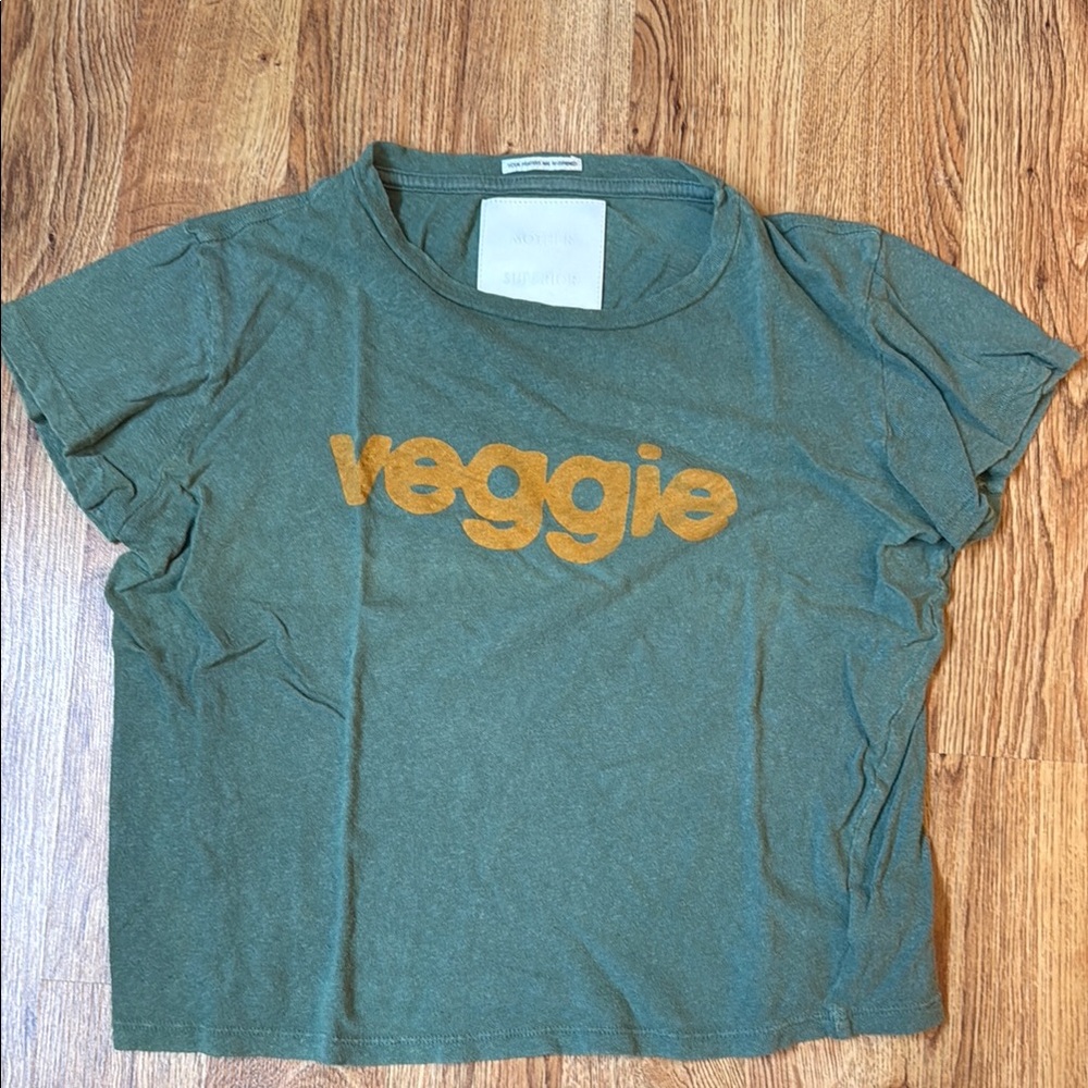 MOTHER Green 'Veggie' Graphic T-Shirt